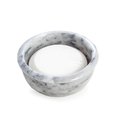 Bey Berk International Bey-Berk International BB15 Solid Marble Shaving Bowl ; Gray & White BB15